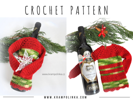 crochet sweater for wine bottle