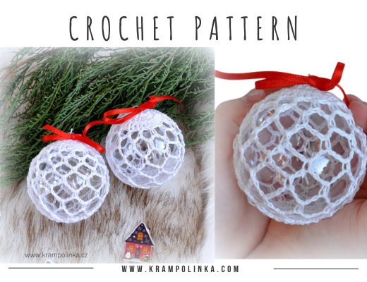 Crochet Mesh design christmas bauble