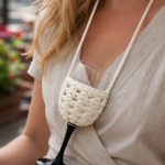Crochet wine glass holder – a practical handmade accessory for summer festivals and wine tasting.