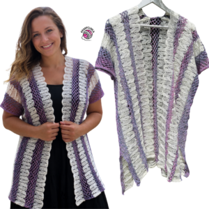 Crochet mesh joining the Megan strips