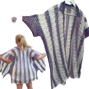 Lightweight crochet shirt with a mesh pattern